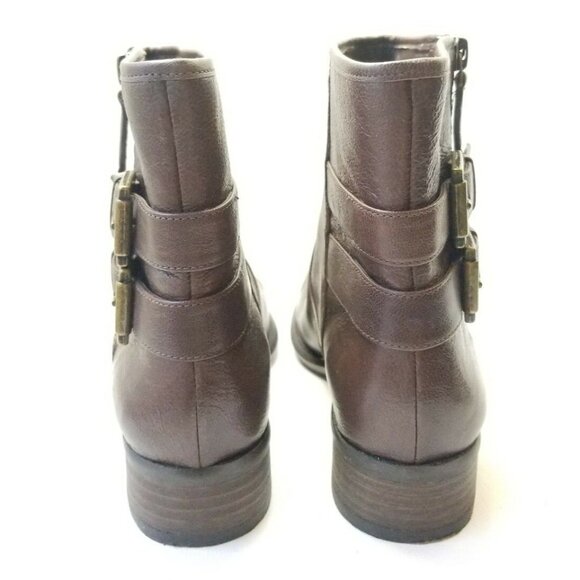 Nine West Side Zip Bootie Women's Sz 6.5M in Brown Leather - Picture 5 of 9
